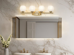 Z-Lite - 1963-4V-MGLD - Four Light Vanity - Colette - Modern Gold
