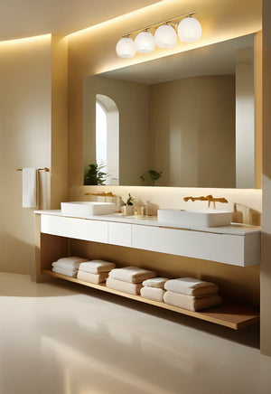 Z-Lite - 1963-4V-MGLD - Four Light Vanity - Colette - Modern Gold