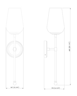 Z-Lite - 2012-1S-BN - One Light Wall Sconce - Dominique - Brushed Nickel
