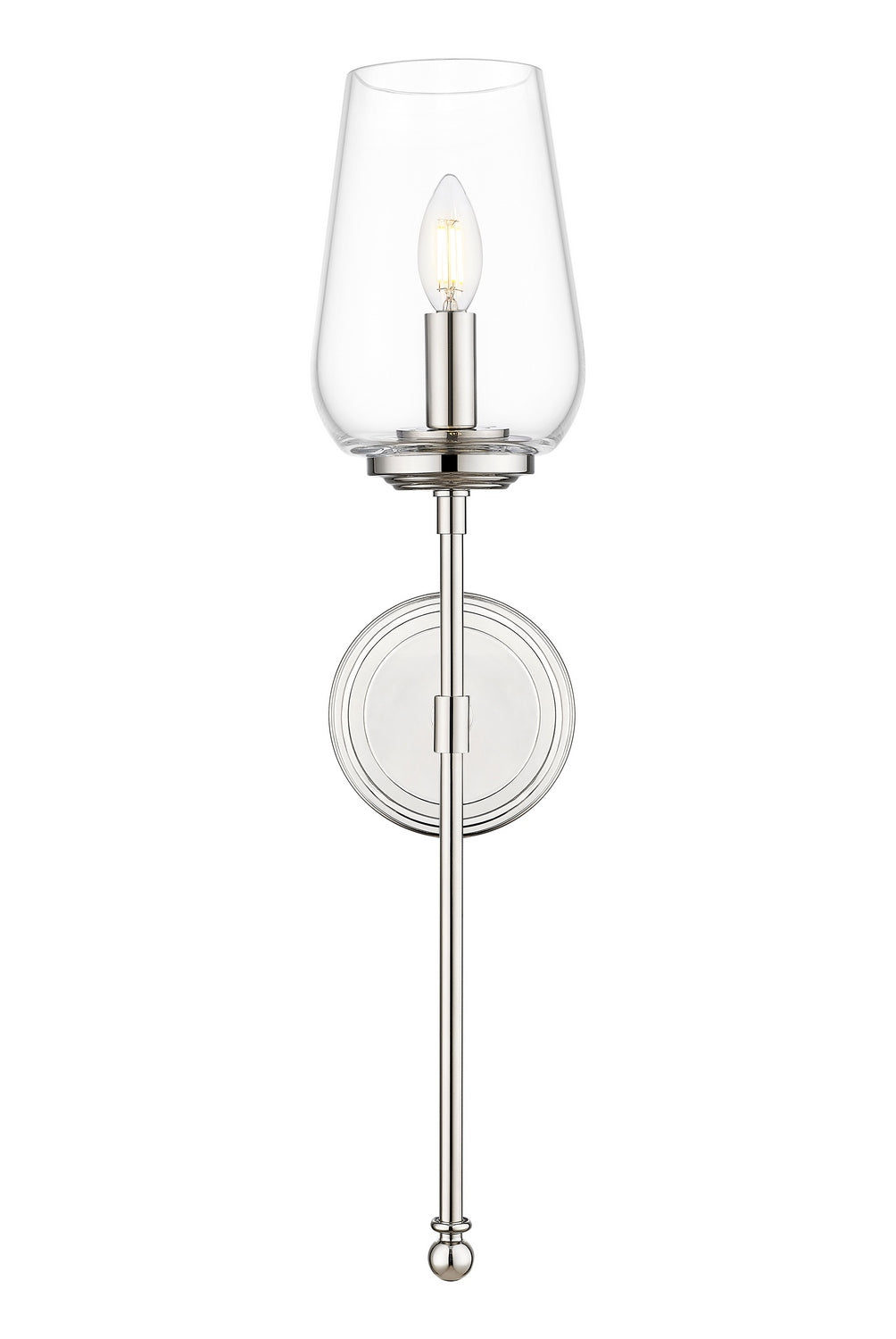 Z-Lite - 2012-1S-PN - One Light Wall Sconce - Dominique - Polished Nickel