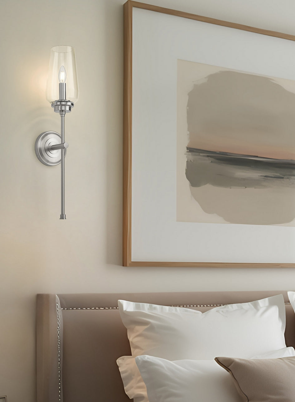 Z-Lite - 2013-1S-BN - One Light Wall Sconce - Clara - Brushed Nickel