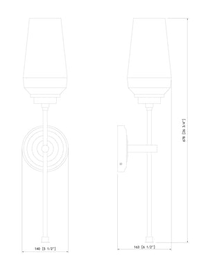 Z-Lite - 2013-1S-MGLD - One Light Wall Sconce - Clara - Modern Gold
