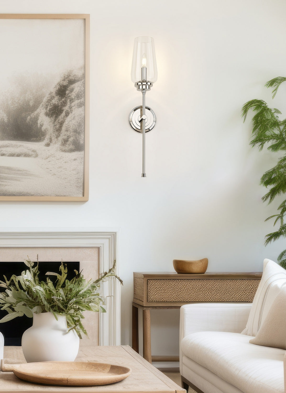 Z-Lite - 2013-1S-PN - One Light Wall Sconce - Clara - Polished Nickel