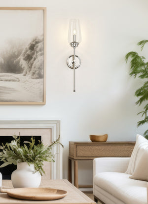 Z-Lite - 2013-1S-PN - One Light Wall Sconce - Clara - Polished Nickel