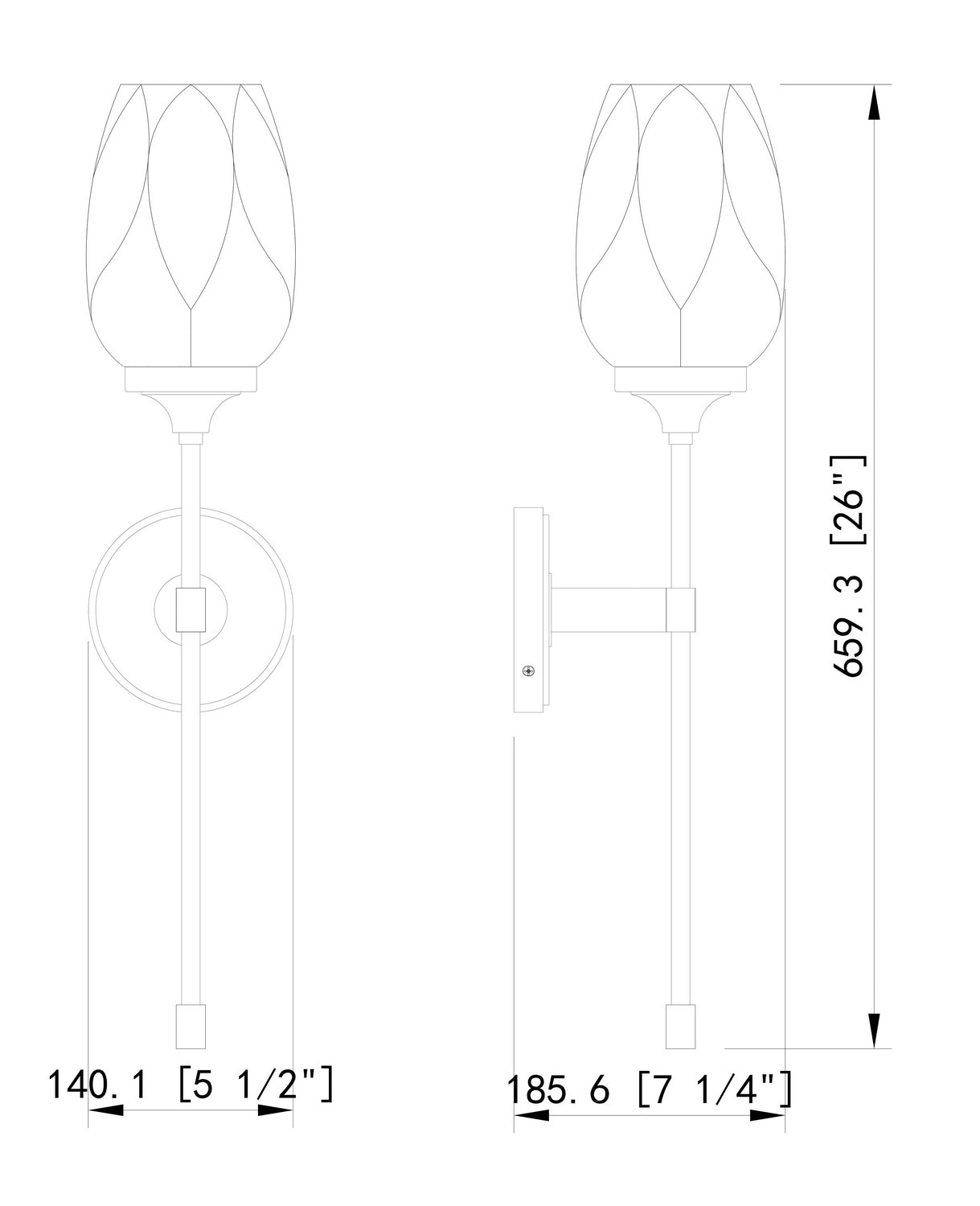 Z-Lite - 2014-1S-BN - One Light Wall Sconce - Cassian - Brushed Nickel