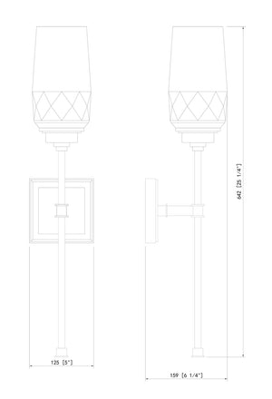 Z-Lite - 2015-1S-MB - One Light Wall Sconce - Cosmo - Matte Black