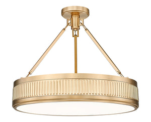 Z-Lite - 3046SF22-MGLD-LED - LED Semi Flush Mount - Quinn - Modern Gold