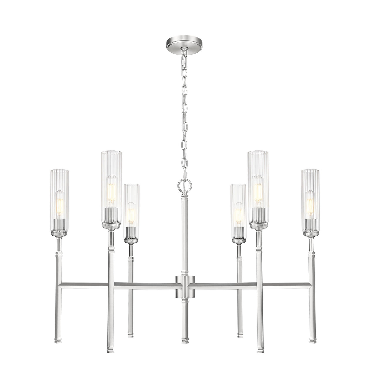 Z-Lite - 3047-6BN - Six Light Chandelier - Esme - Brushed Nickel