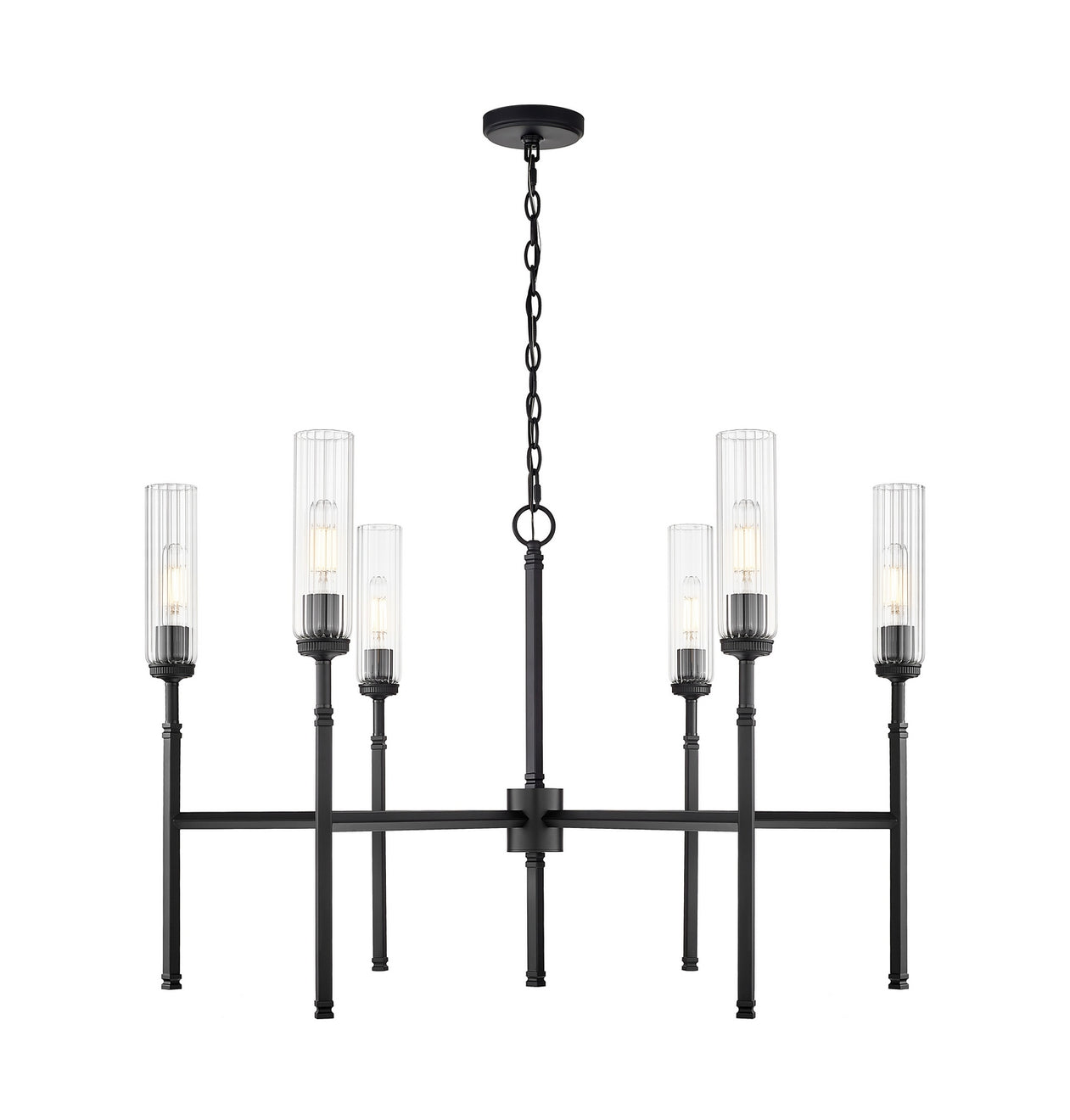 Z-Lite - 3047-6MB - Six Light Chandelier - Esme - Matte Black