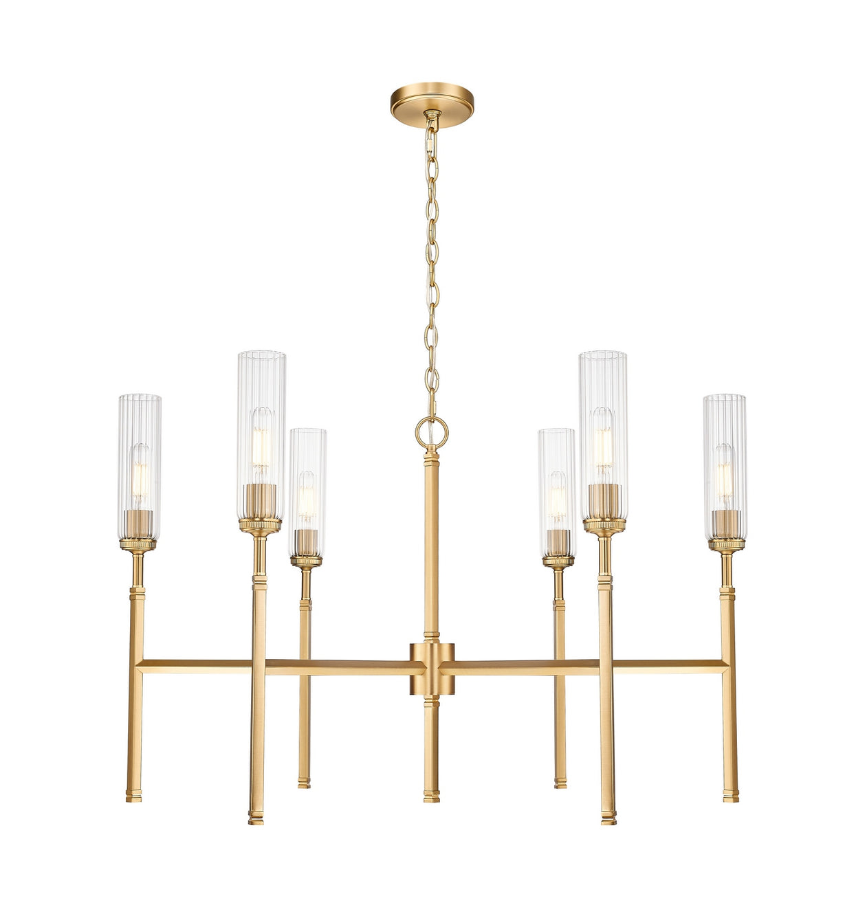 Z-Lite - 3047-6MGLD - Six Light Chandelier - Esme - Modern Gold