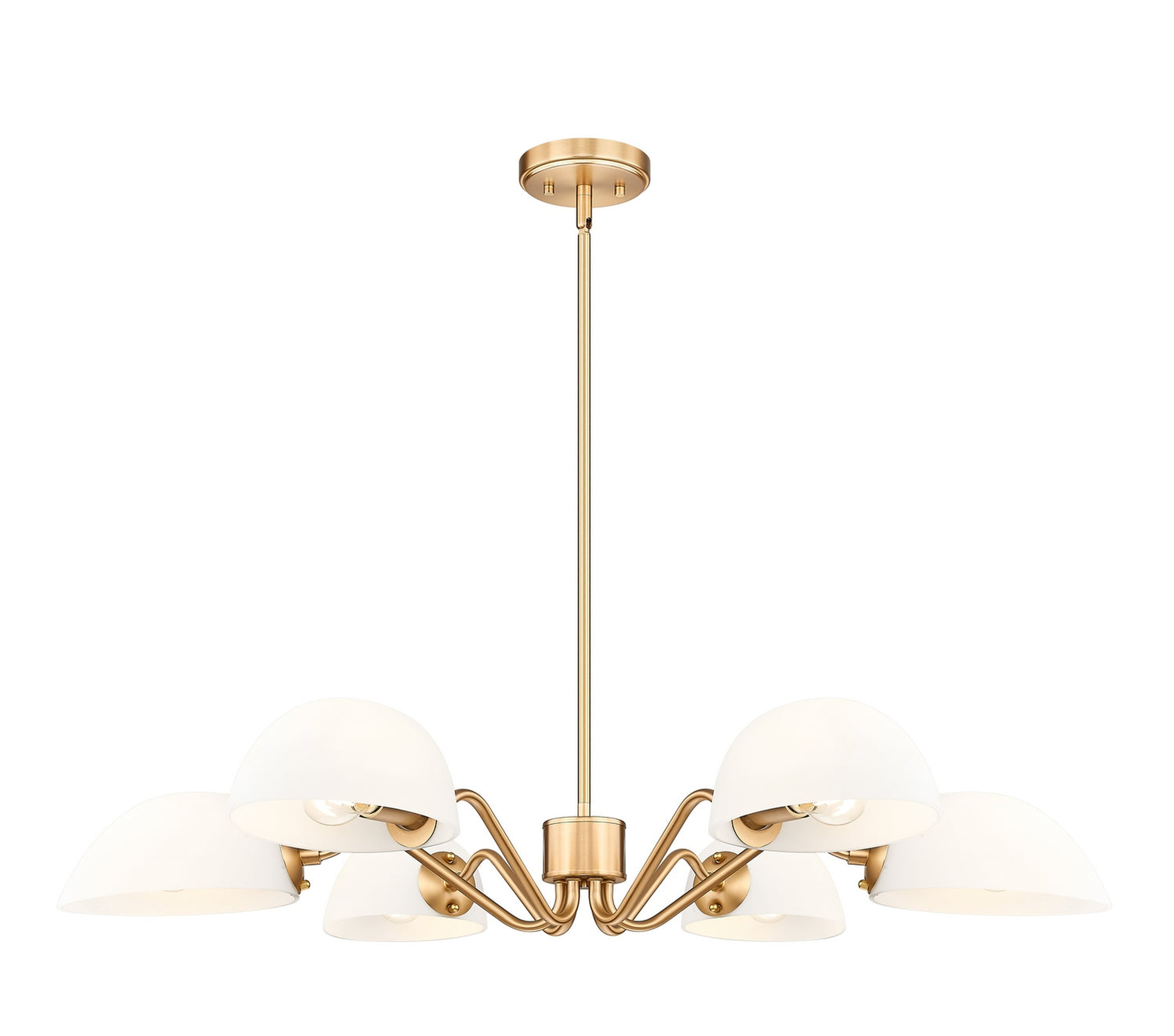 Z-Lite - 3048-6MGLD - Six Light Chandelier - Breton - Modern Gold