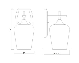 Z-Lite - 473-1S-BBR - One Light Wall Sconce - Joliet - Burnished Brass