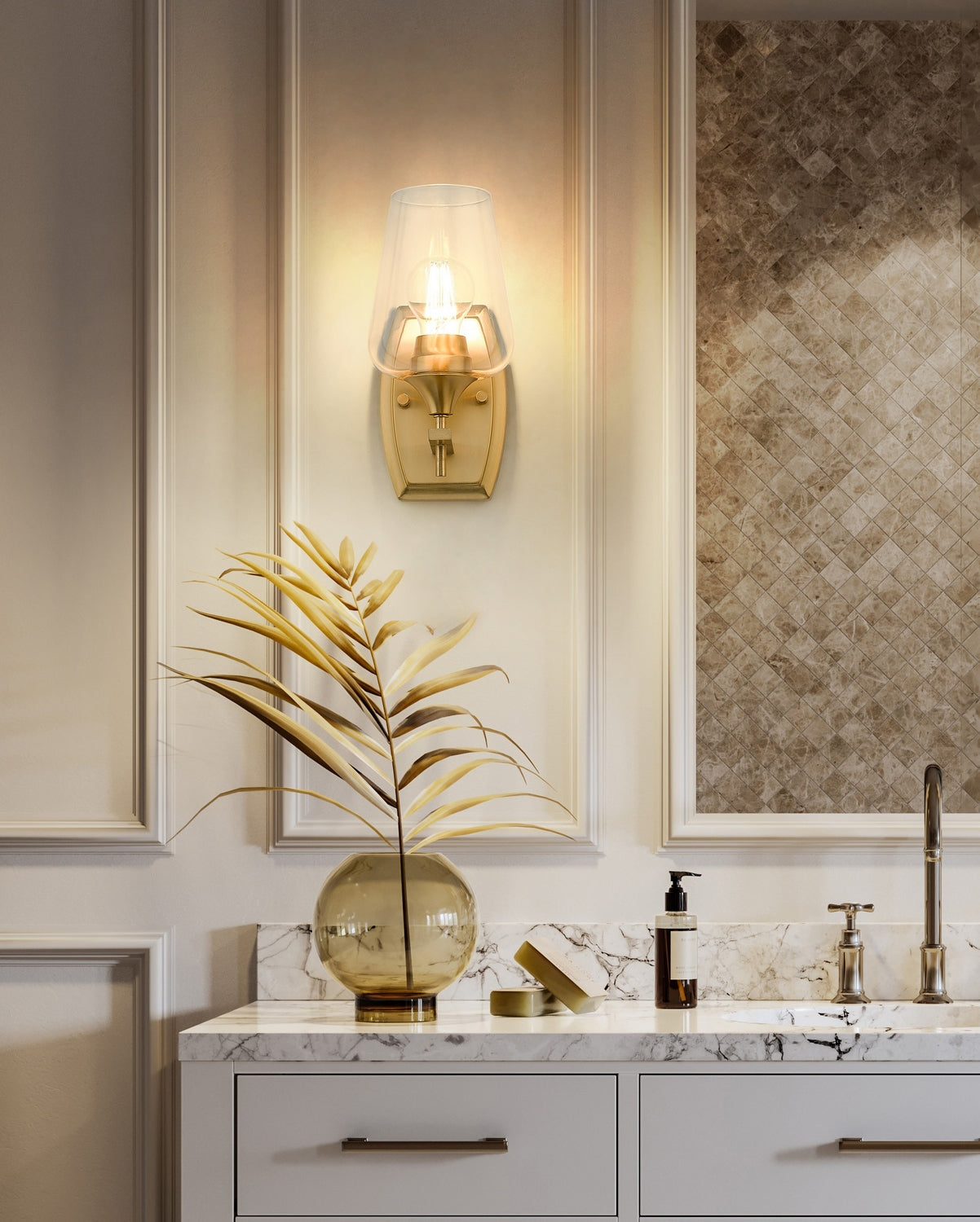 Z-Lite - 473-1S-BBR - One Light Wall Sconce - Joliet - Burnished Brass