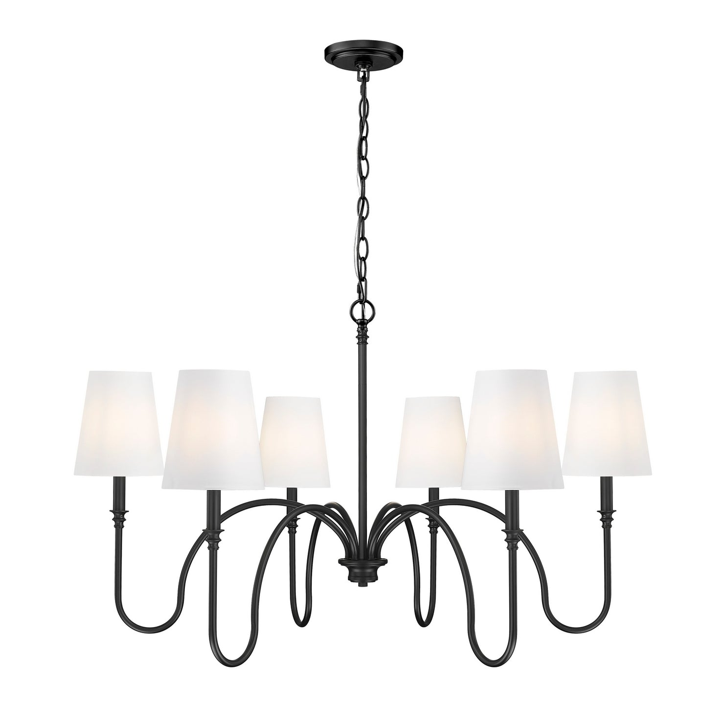 Z-Lite - 4505-6MB - Six Light Chandelier - Jisele - Matte Black