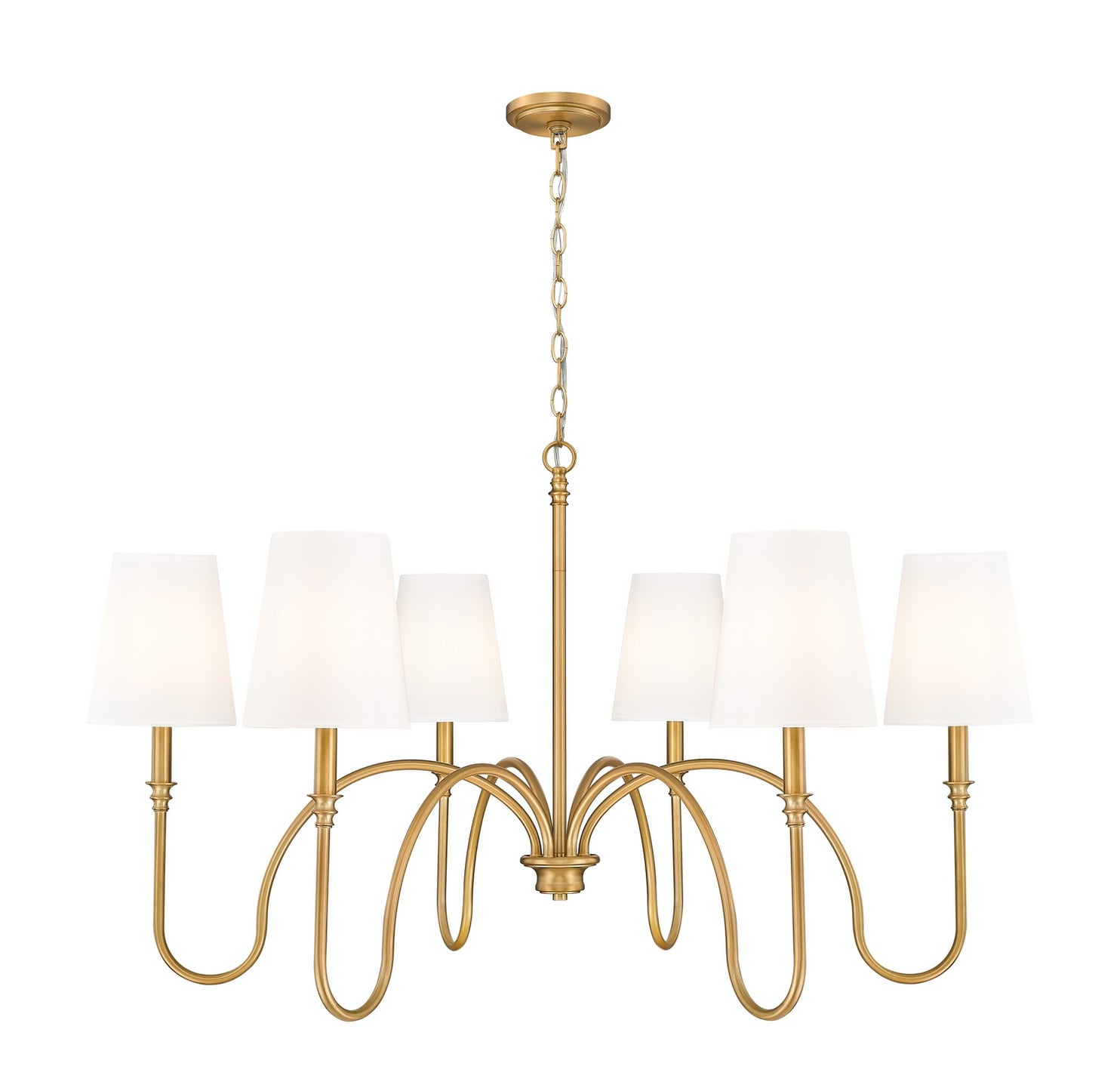 Z-Lite - 4505-6RB - Six Light Chandelier - Jisele - Rubbed Brass