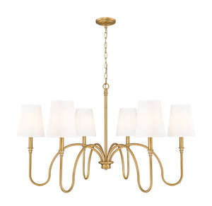 Z-Lite - 4505-6RB - Six Light Chandelier - Jisele - Rubbed Brass
