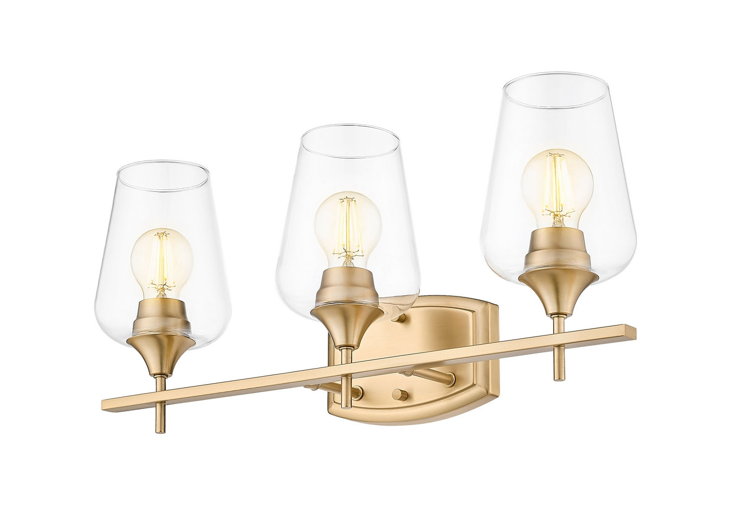 Z-Lite - 473-3V-BBR - Three Light Vanity - Joliet - Burnished Brass