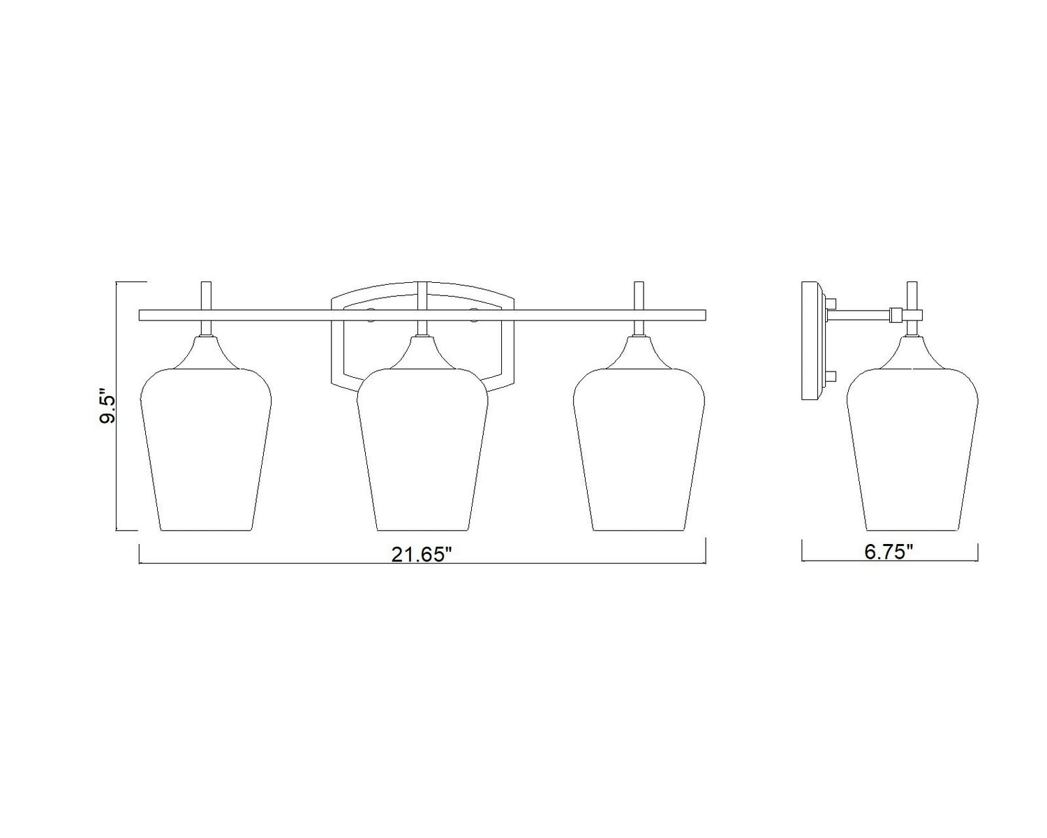 Z-Lite - 473-3V-BBR - Three Light Vanity - Joliet - Burnished Brass