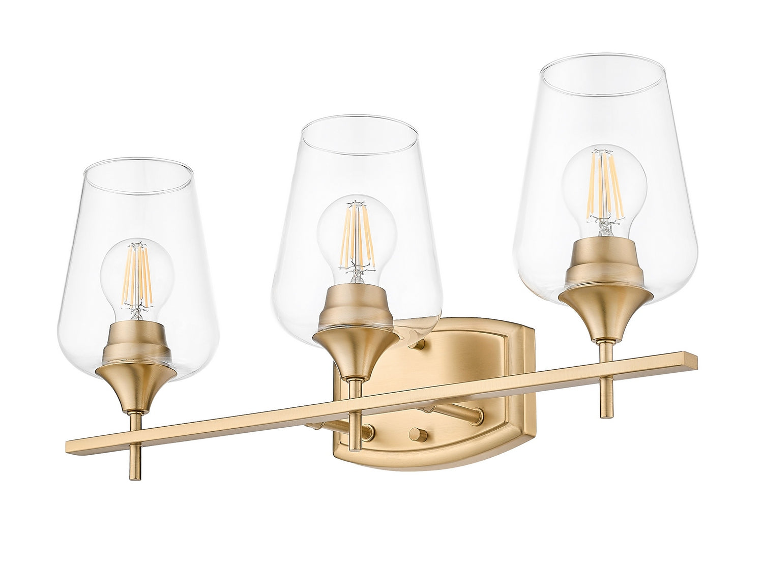 Z-Lite - 473-3V-BBR - Three Light Vanity - Joliet - Burnished Brass