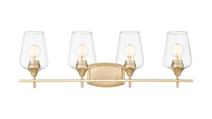 Z-Lite - 473-4V-BBR - Four Light Vanity - Joliet - Burnished Brass
