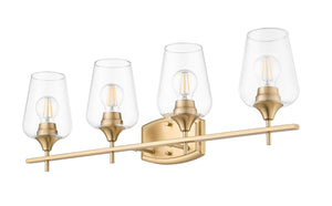 Z-Lite - 473-4V-BBR - Four Light Vanity - Joliet - Burnished Brass