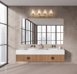 Z-Lite - 473-4V-BBR - Four Light Vanity - Joliet - Burnished Brass