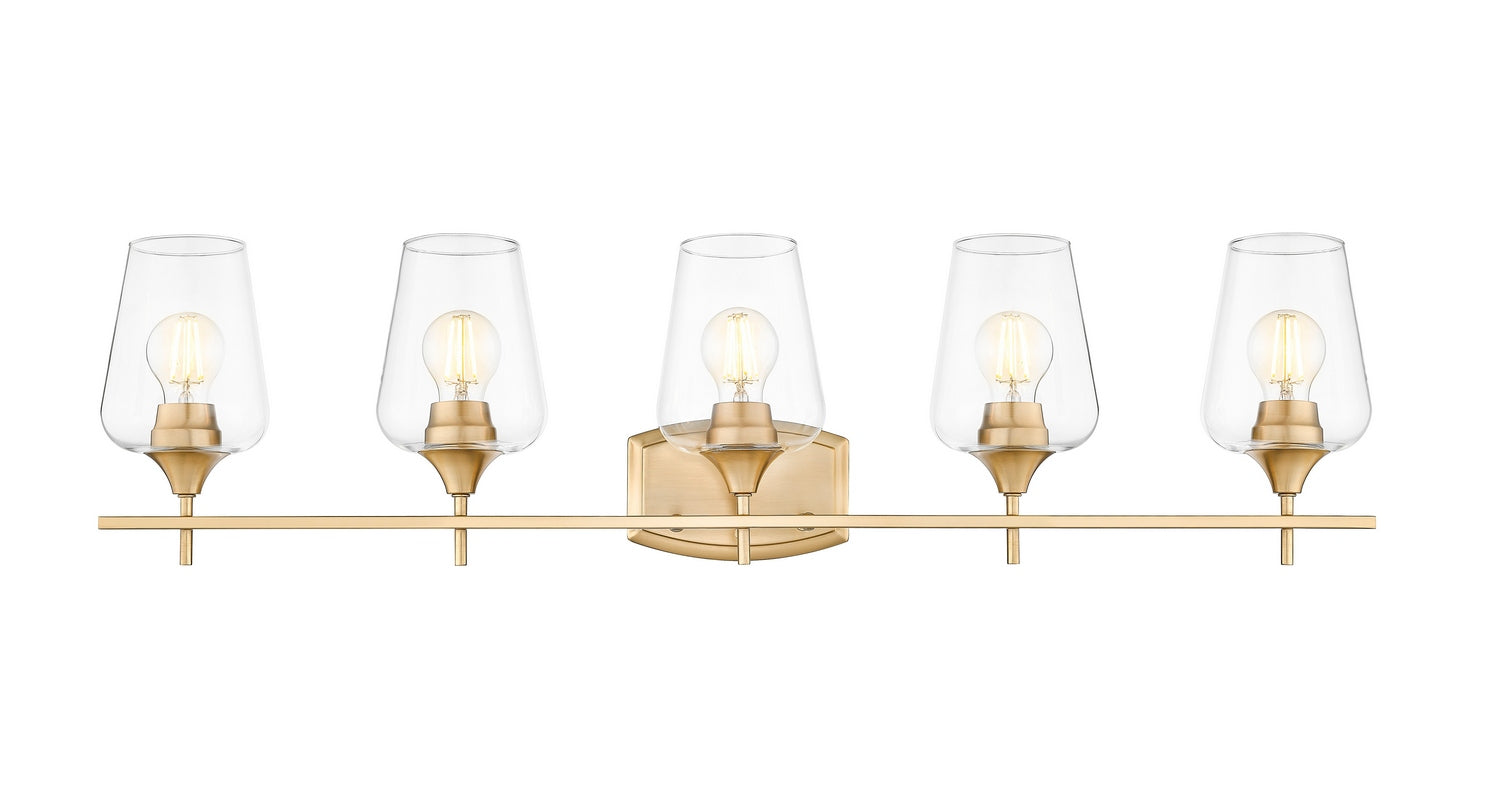 Z-Lite - 473-5V-BBR - Five Light Vanity - Joliet - Burnished Brass