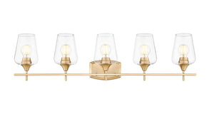 Z-Lite - 473-5V-BBR - Five Light Vanity - Joliet - Burnished Brass