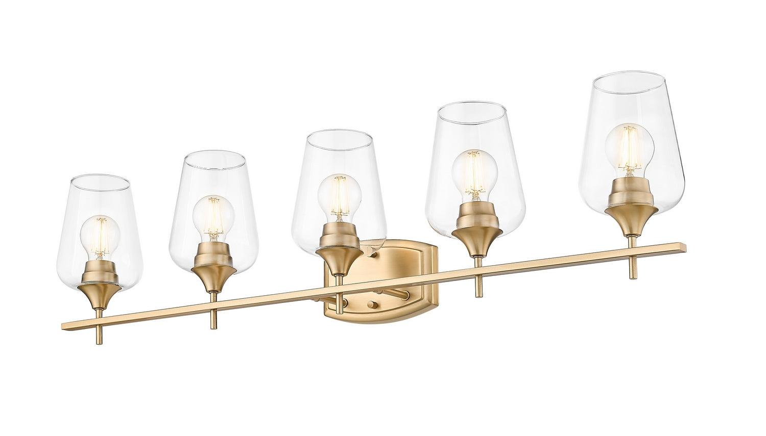 Z-Lite - 473-5V-BBR - Five Light Vanity - Joliet - Burnished Brass