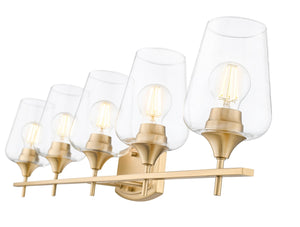 Z-Lite - 473-5V-BBR - Five Light Vanity - Joliet - Burnished Brass