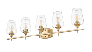 Z-Lite - 473-5V-BBR - Five Light Vanity - Joliet - Burnished Brass