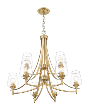 Z-Lite - 473-9BBR - Nine Light Chandelier - Joliet - Burnished Brass