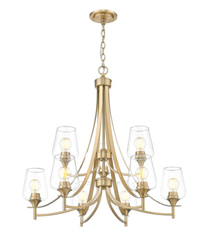 Z-Lite - 473-9BBR - Nine Light Chandelier - Joliet - Burnished Brass