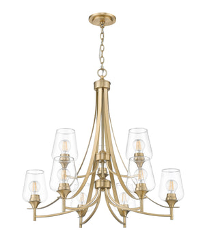 Z-Lite - 473-9BBR - Nine Light Chandelier - Joliet - Burnished Brass