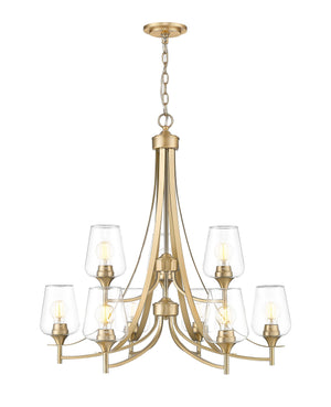 Z-Lite - 473-9BBR - Nine Light Chandelier - Joliet - Burnished Brass