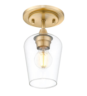 Z-Lite - 473F1-BBR - One Light Flush Mount - Joliet - Burnished Brass