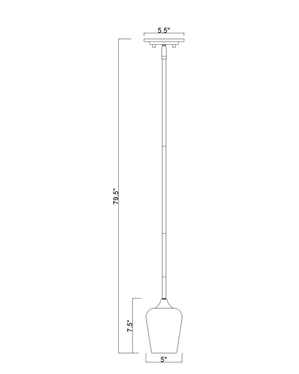 Z-Lite - 473MP-BBR - One Light Pendant - Joliet - Burnished Brass