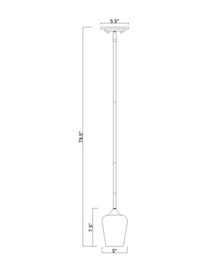 Z-Lite - 473MP-BBR - One Light Pendant - Joliet - Burnished Brass
