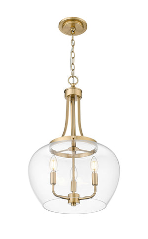 Z-Lite - 473P16-BBR - Three Light Pendant - Joliet - Burnished Brass