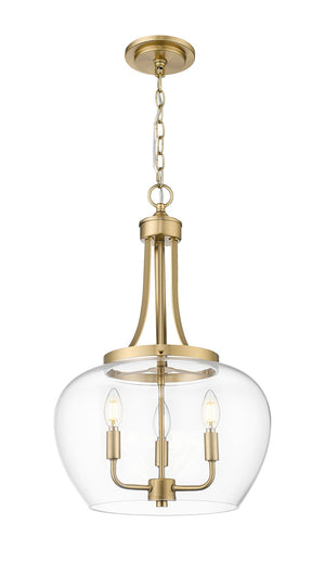 Z-Lite - 473P16-BBR - Three Light Pendant - Joliet - Burnished Brass