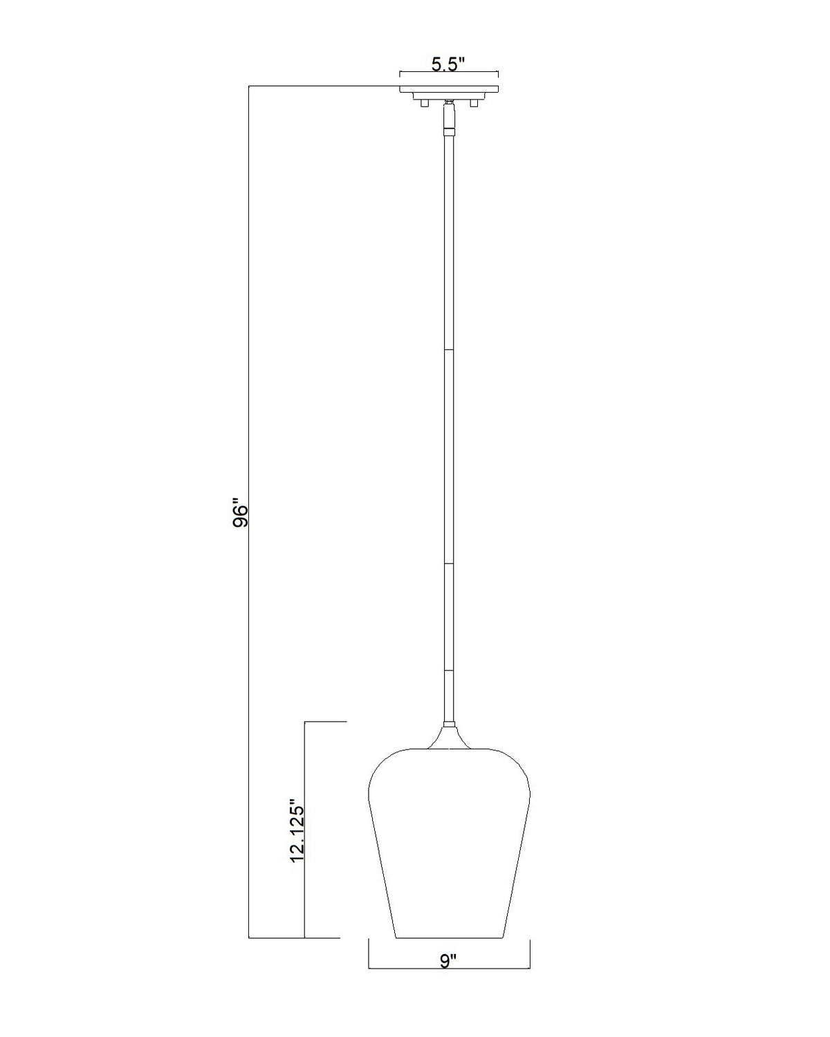 Z-Lite - 473P9-BBR - One Light Pendant - Joliet - Burnished Brass