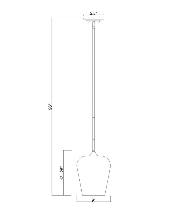 Z-Lite - 473P9-BBR - One Light Pendant - Joliet - Burnished Brass