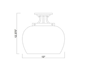 Z-Lite - 473SF13-BBR - One Light Semi Flush Mount - Joliet - Burnished Brass
