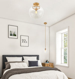 Z-Lite - 473SF13-BBR - One Light Semi Flush Mount - Joliet - Burnished Brass