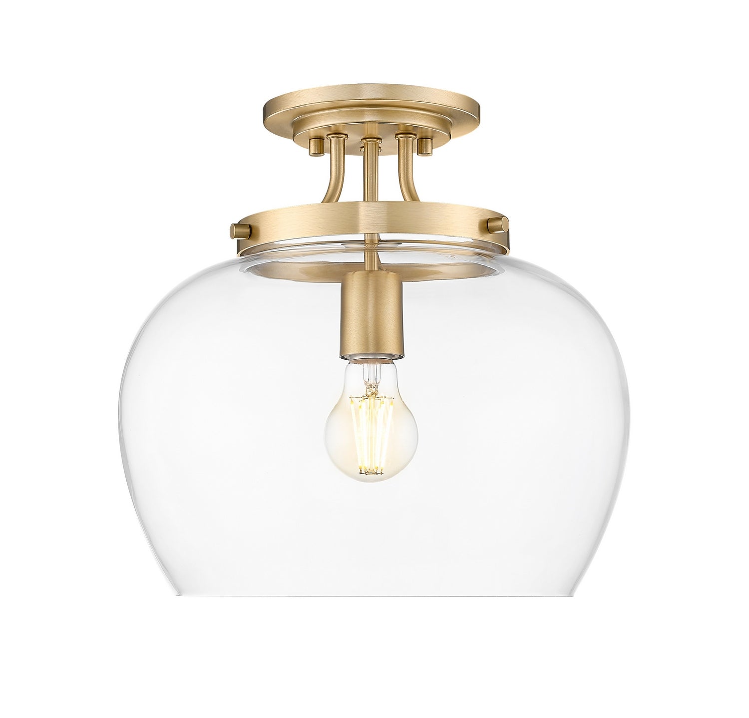 Z-Lite - 473SF13-BBR - One Light Semi Flush Mount - Joliet - Burnished Brass