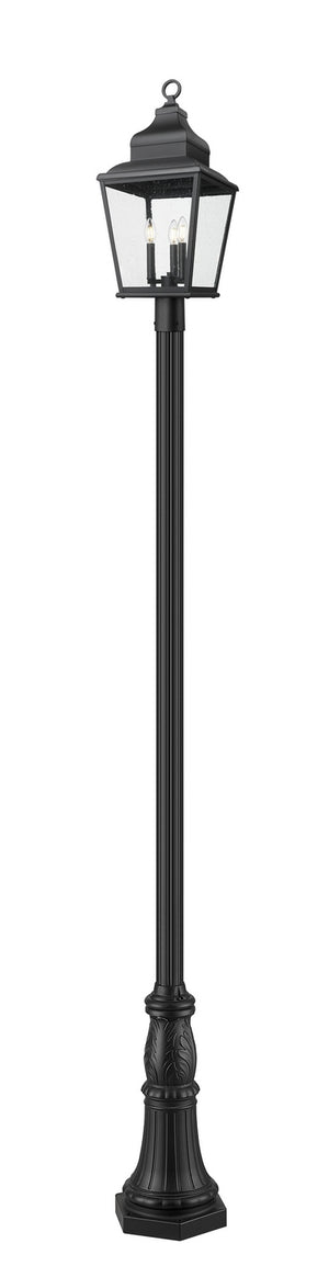 Z-Lite - 5029PHBR-518P-BK - Three Light Outdoor Post Mount - Raphael - Sand Black