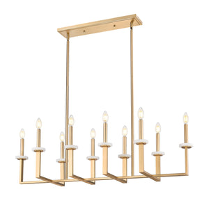 Z-Lite - 6100-10L-MGLD - Ten Light Linear Chandelier - Gaultier - Modern Gold