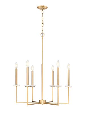 Z-Lite - 6100-6MGLD - Six Light Chandelier - Gaultier - Modern Gold