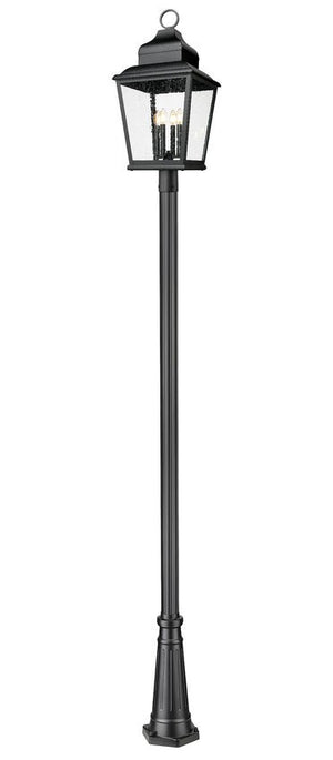 Z-Lite - 5029PHXLR-5011P-BK - Four Light Outdoor Post Mount - Raphael - Sand Black