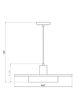 Z-Lite - 829P20-MB-MGLD-LED - LED Pendant - Ludo - Matte Black + Modern Gold